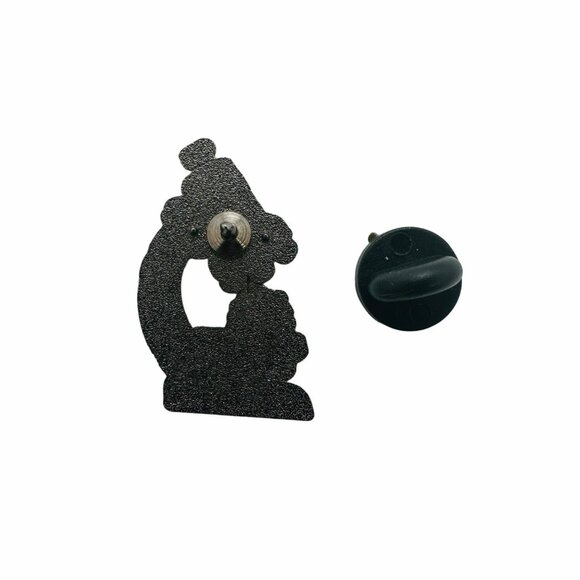 🤩Cute Blue Microscope Enamel Pin - Gift Love Science With Rubber Clutch Brooch - Picture 5 of 6